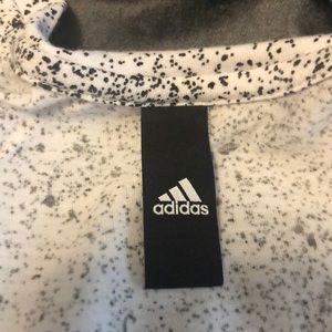 Adidas v neck white with black accents t shirt